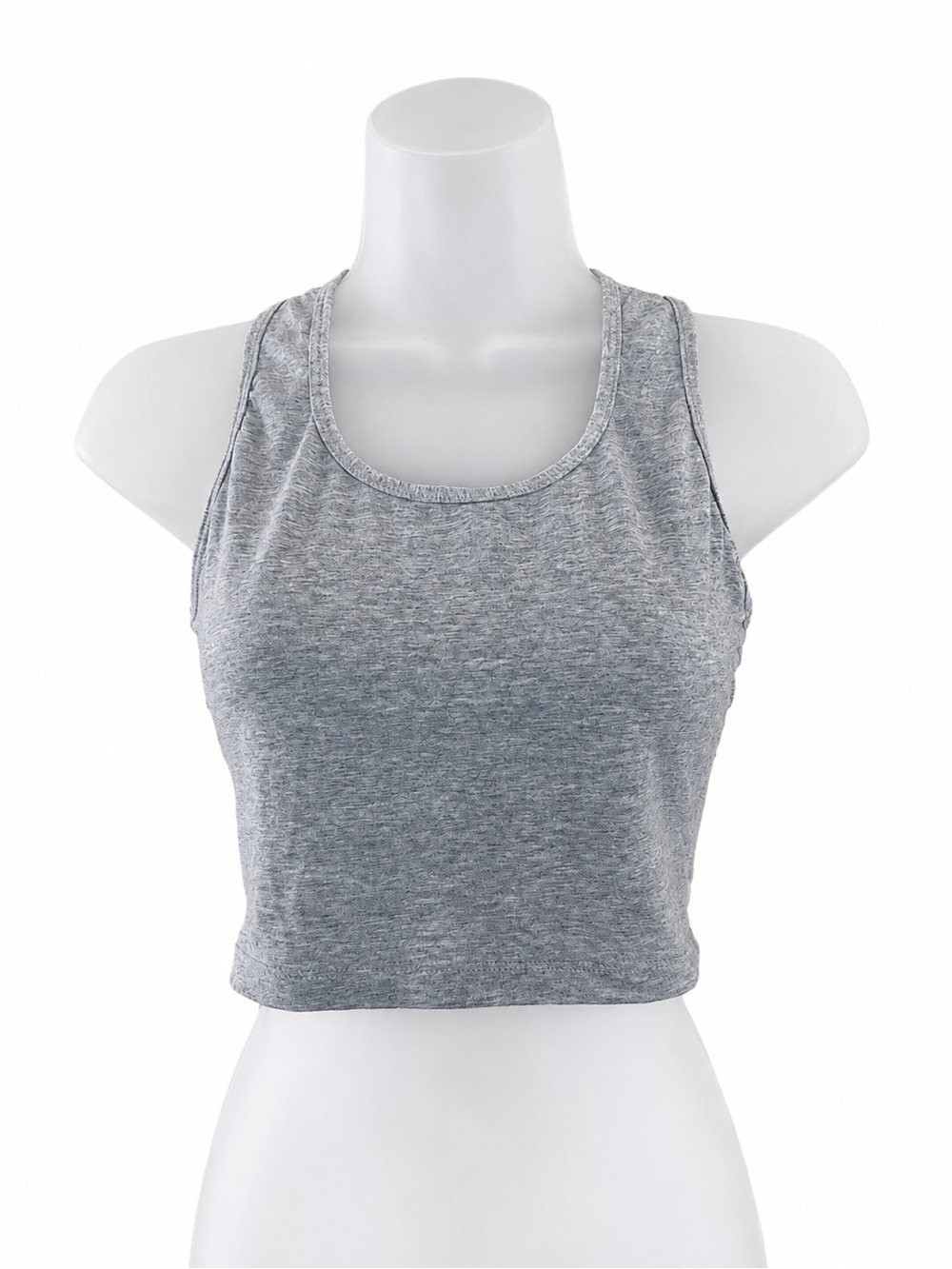 NVGTN Heather Gray Cropped Tank Top